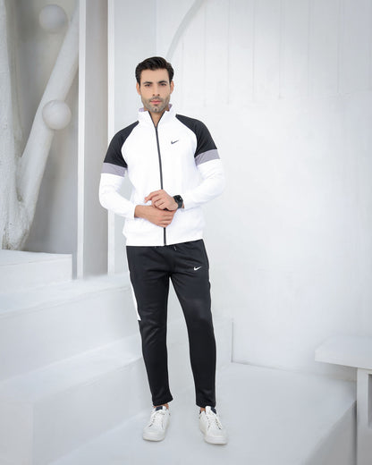 Black white winter tracksuit