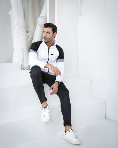 Winter black white tracksuit