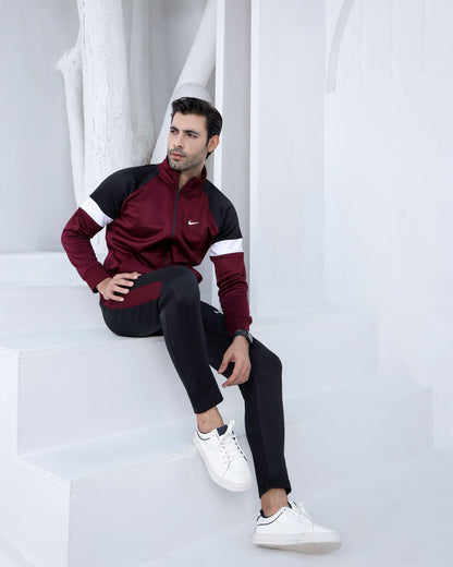 Crimson Pulse winter tracksuit