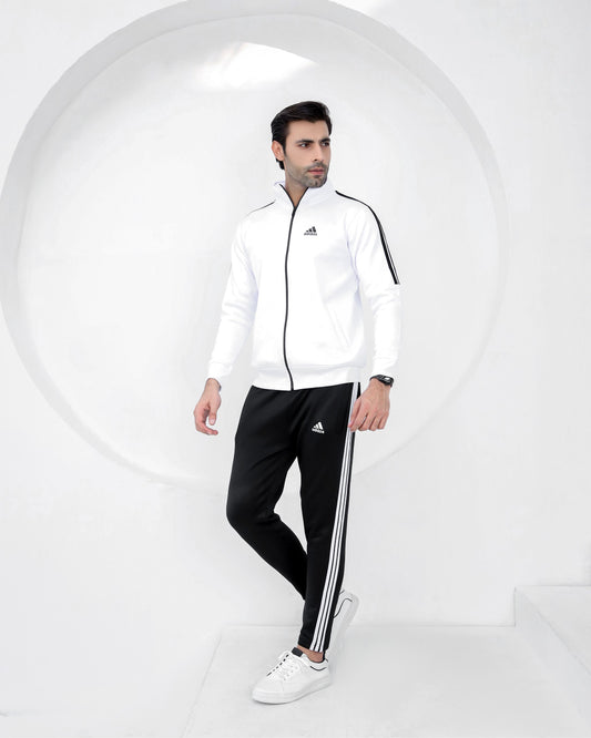 Full white tracksuit winter