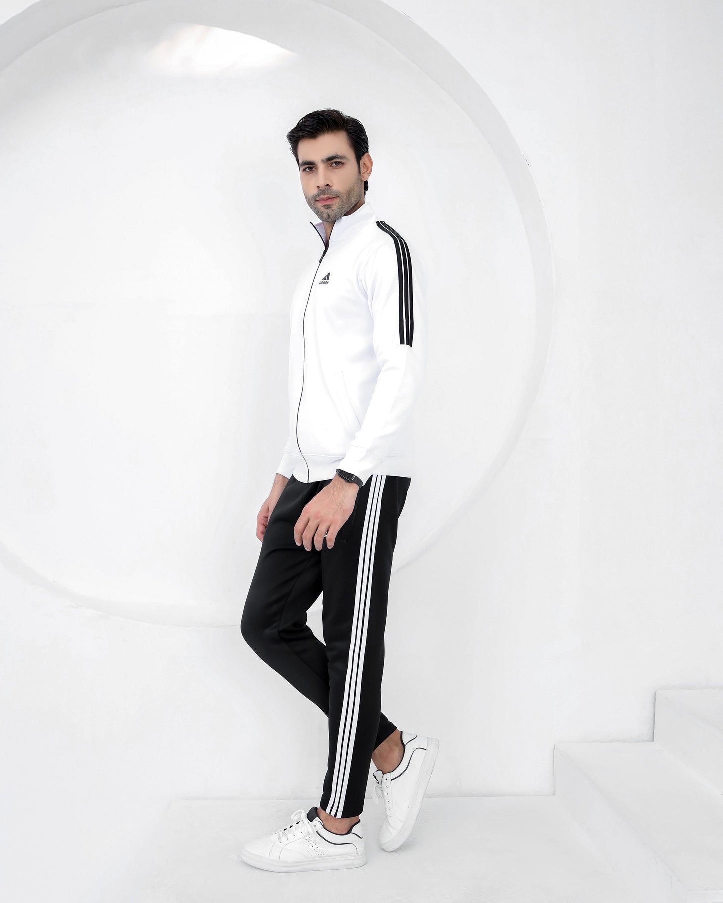 White winter tracksuit